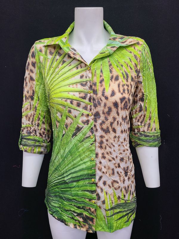 DC25031304 LIME ROLL-UP SHIRT