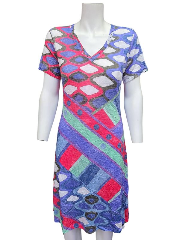 DC25031194 ART V-NECK DRESS