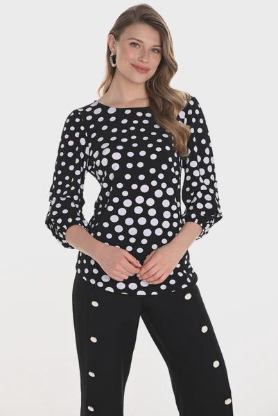 FL25031404  POLKA DOT SASSY TOP