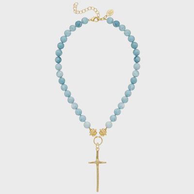 SH25051152 JASPER CROSS NECKLACE