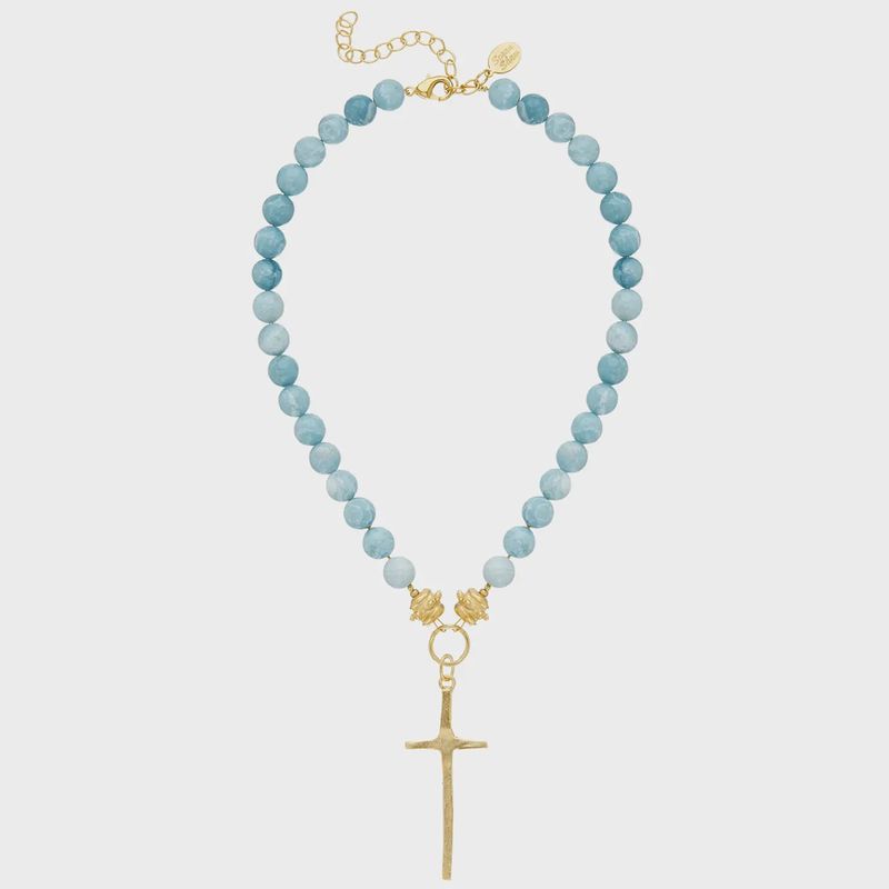 SH25051152 JASPER CROSS NECKLACE