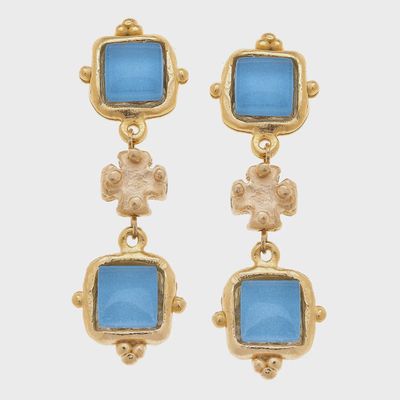 SH2505722 AQUA FRENCH EARRINGS