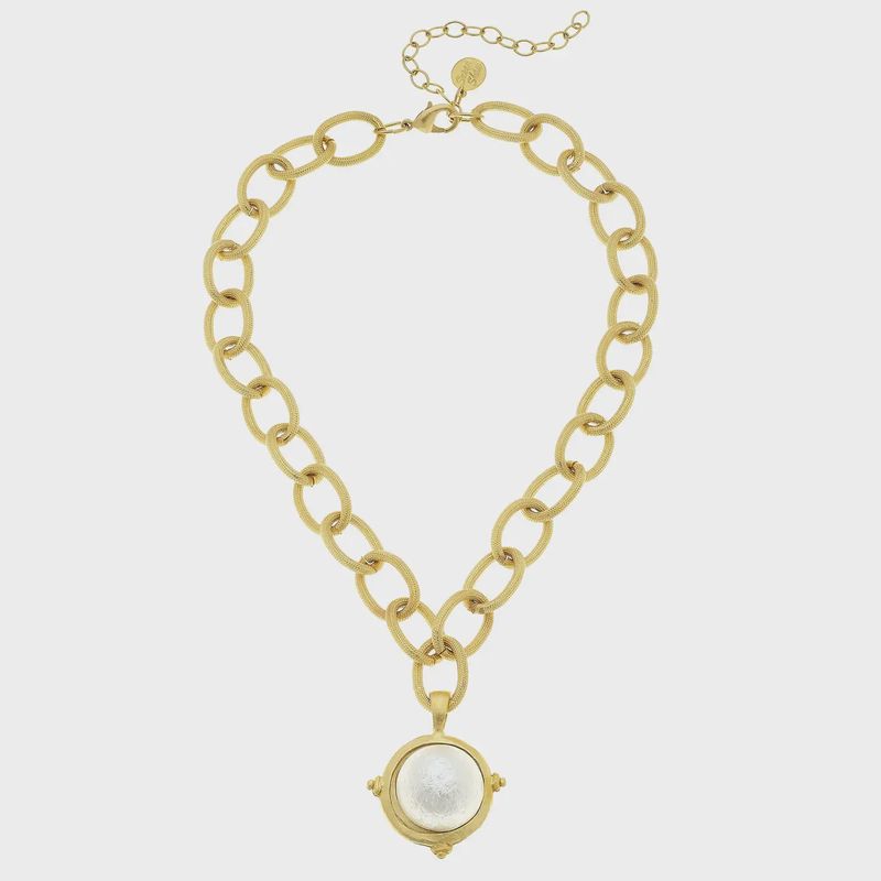 SH2505852 COTTON PEARL CHAIN NECKLACE