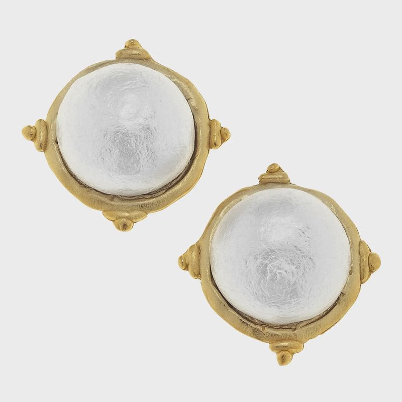 SH2505722 COTTON PEARL EARRINGS