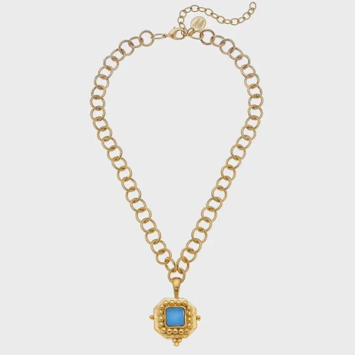 SH25051182 AQUA FRENCH NECKLACE