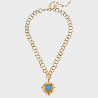 SH25051182 AQUA FRENCH NECKLACE