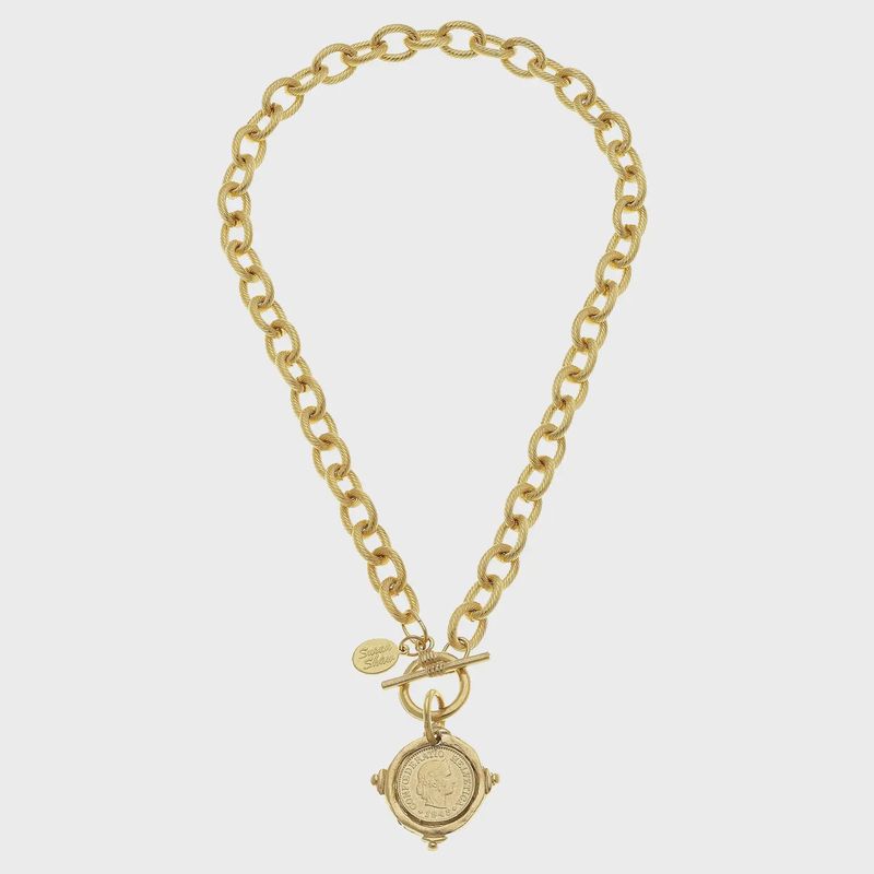 SH25051122 INTAGLIO COIN NECKLACE
