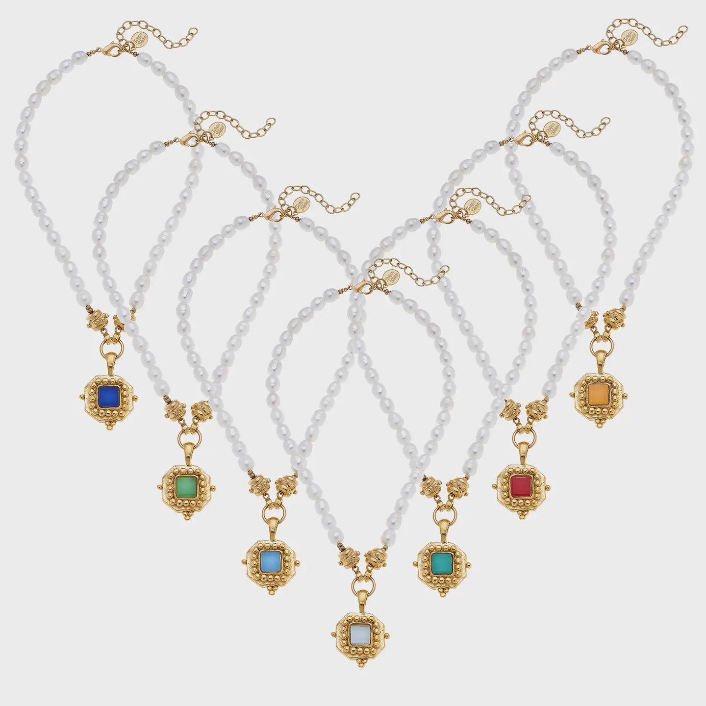 SH250512414 FRENCH GLASS PEARL NECKLACE