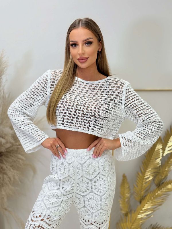 NB2506553 WHITE CROCHET - ONE SIZE