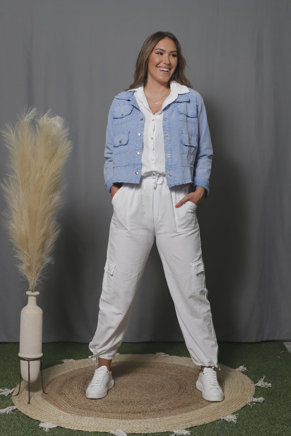 GO2506563 COTTON JACKET DENIM