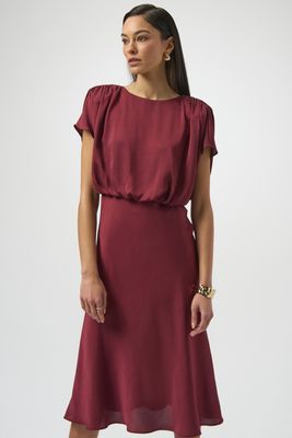 RJ25072853 BURGUNDY TIMELESS DRESS