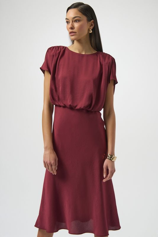 RJ25072853 BURGUNDY TIMELESS DRESS