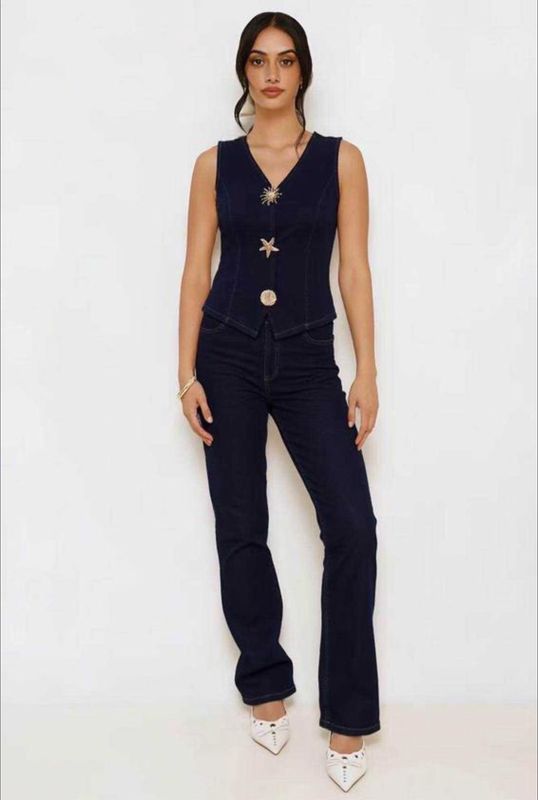 ED2508 ITALIAN NAVY DENIM SET