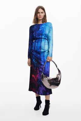 DS2509  BLUE  FOREST  DRESS