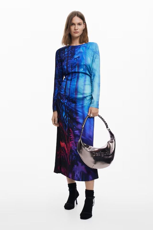 DS2509  BLUE  FOREST  DRESS
