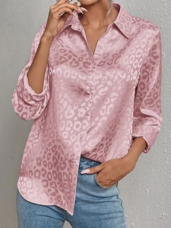 FA2509 SATIN LEOPARD BLOUSE