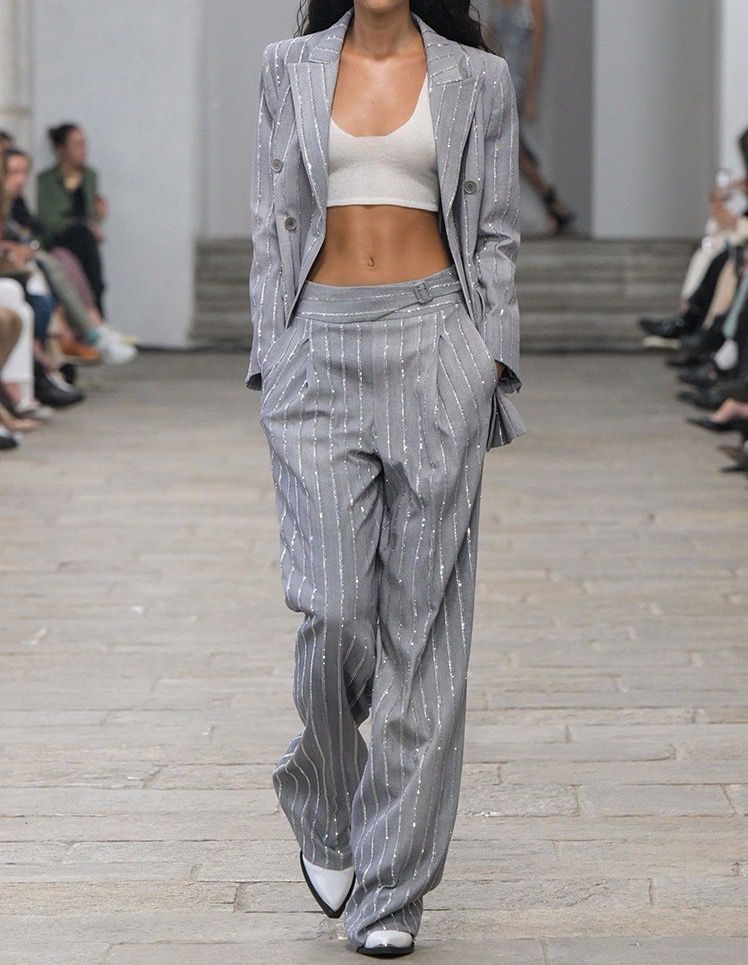 FA2509 PINSTRIPE SUIT SET