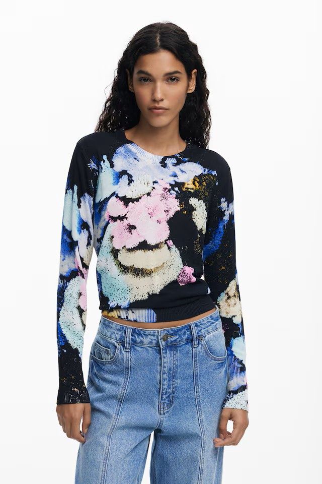 DS2510 MIDNIGHT BLOOM TOP