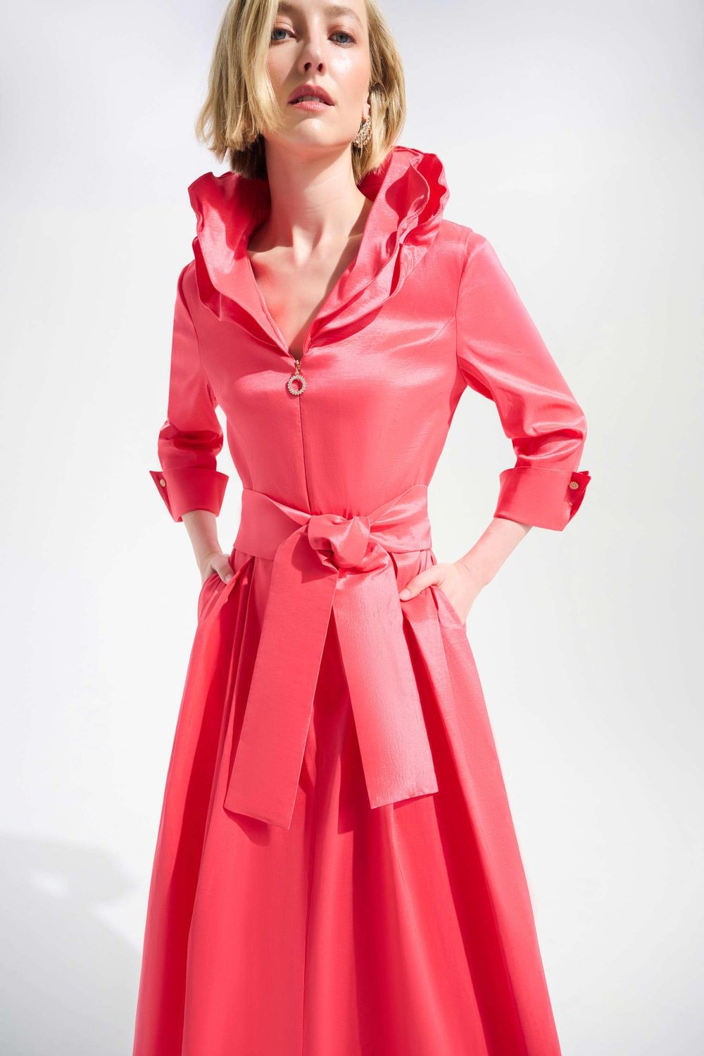 RJ2510 FUSCHIA MIDI DRESS