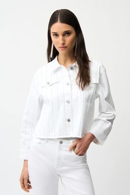 RJ2510 CROPPED DENIM JACKET WITH SPARKS