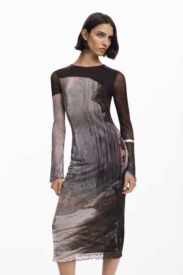 DS2510 ABSTRACT MESH DRESS