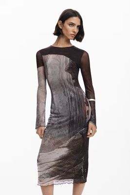 DS2510 ABSTRACT MESH DRESS