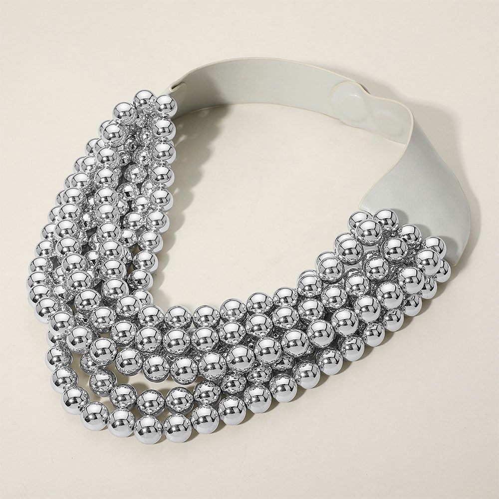 FA2510 FB NECKLACE VARIOUS COLORS, COLOR: SILVER