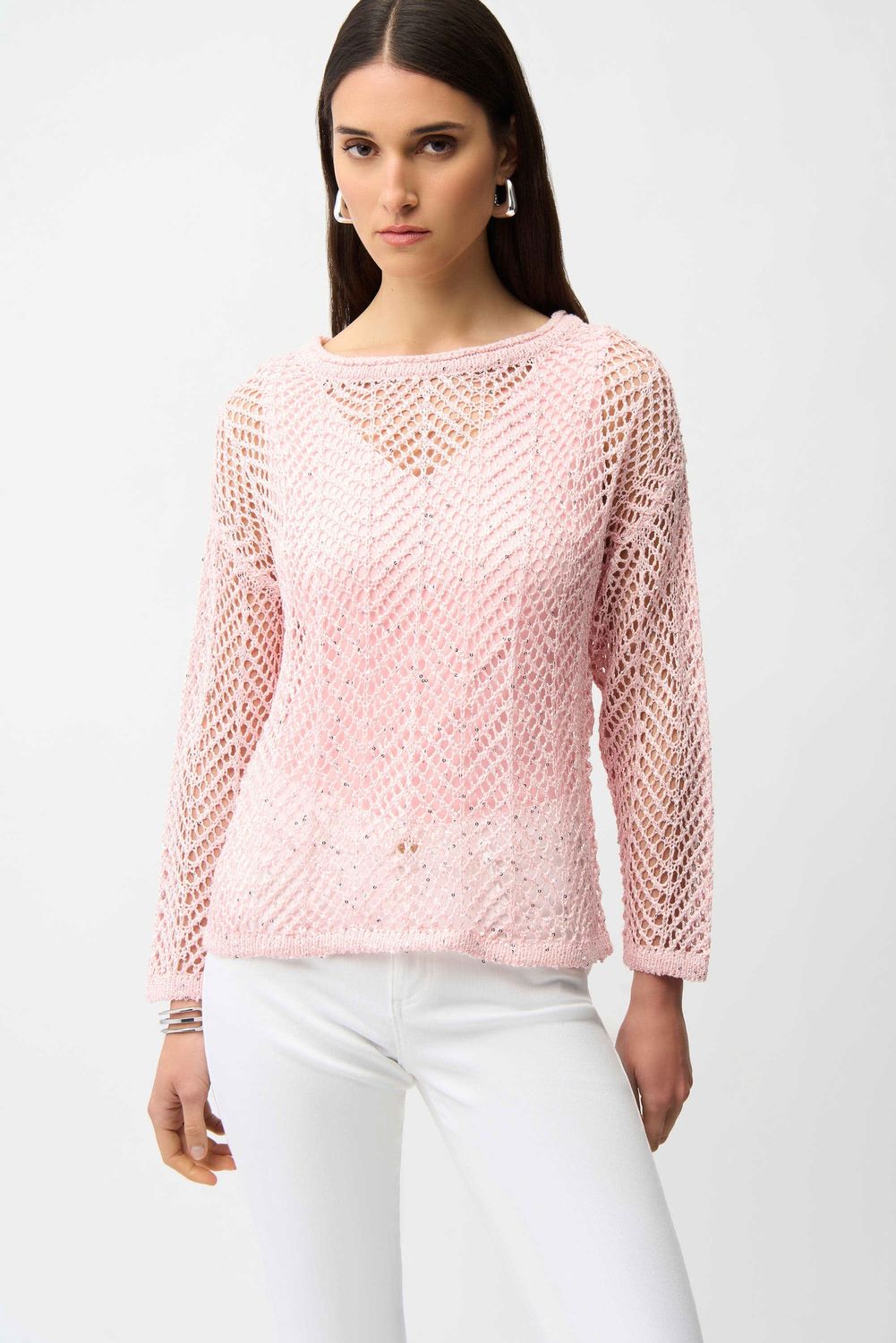 RJ2511 PINK SHIMMER SWEATER
