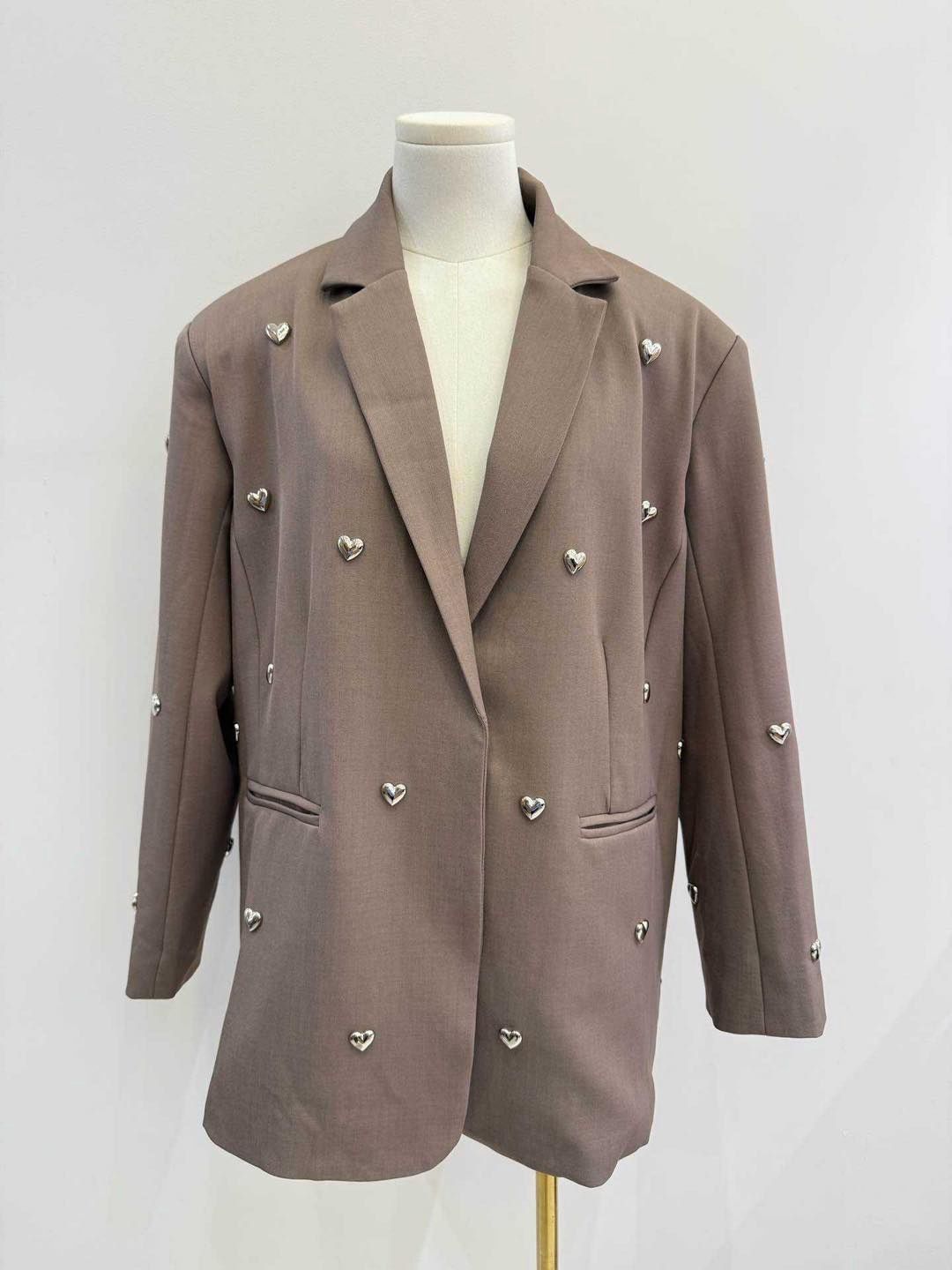 NB2511 HEART MOCCA BLAZER