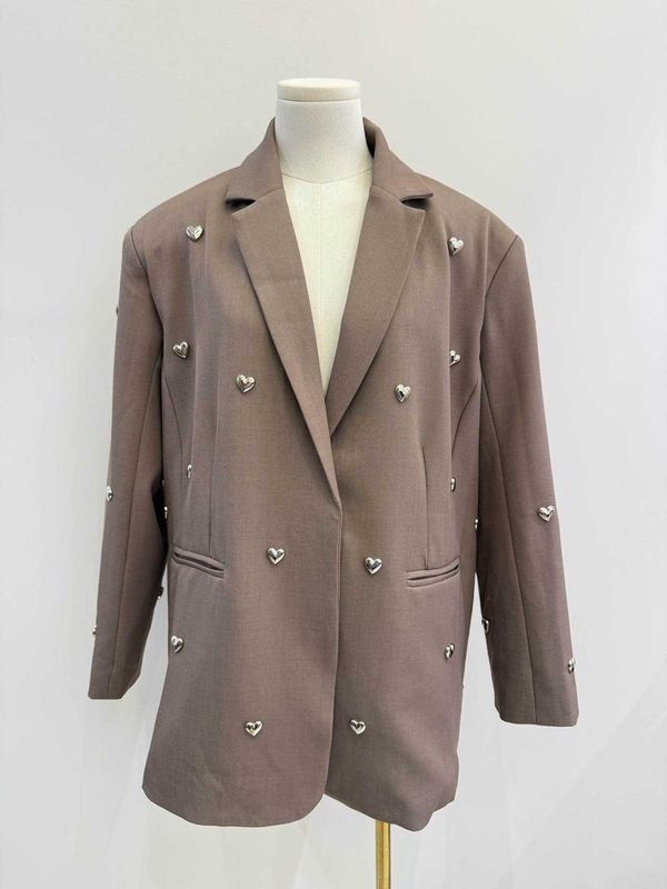 NB2511 HEART MOCCA BLAZER