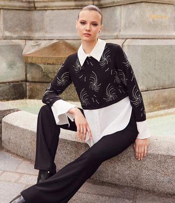 FL2511 SABRINA RHINESTONE BLOUSE