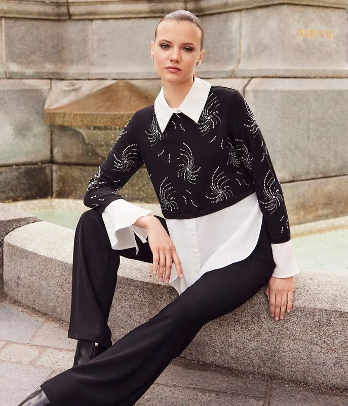 FL2511 SABRINA RHINESTONE BLOUSE