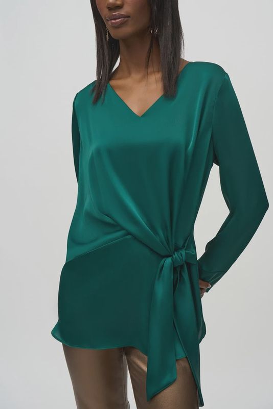 RJ2511 EMERALD TIE BLOUSE