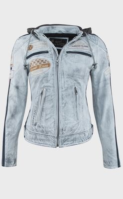 FA2511 LADIES BIKER JACKET - WHITE