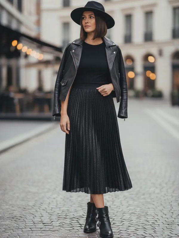 NB2511 LUXE SHIMMERED PLEATED SKIRT - ONE SIZE