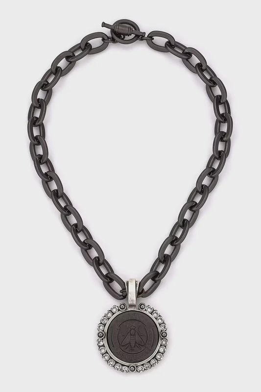 FK2512 LOURDES GRAPHITE NECKLACE