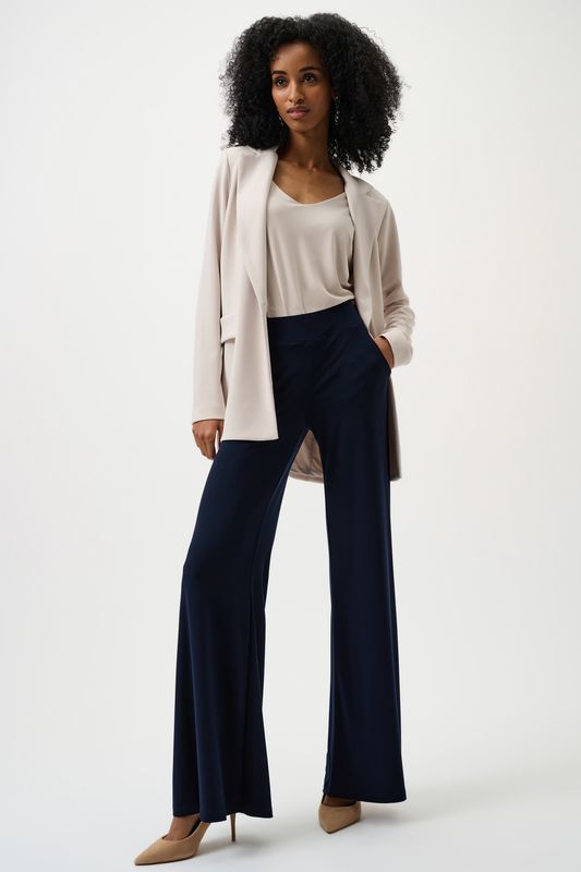 RJ2602 NAVY WIDE LEG FLAIR PANTS