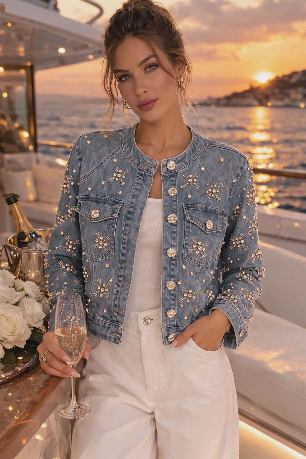 AZ2603 CELESTIAL DENIM JACKET BLUE