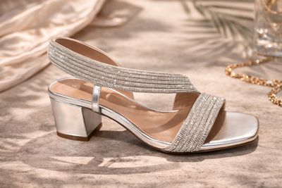EX2603 CRYSTAL SILVER SANDAL