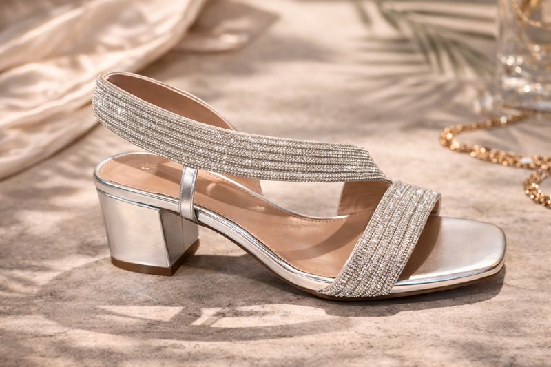 EX2603 CRYSTAL SILVER SANDAL