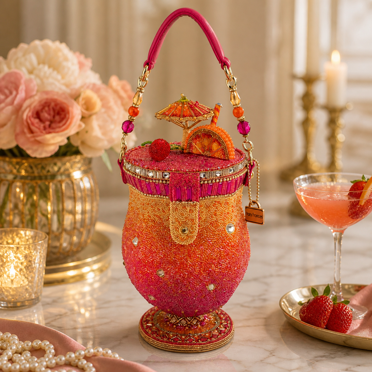 MF2605 MARY FRANCES COCKTAIL BEADED BAG