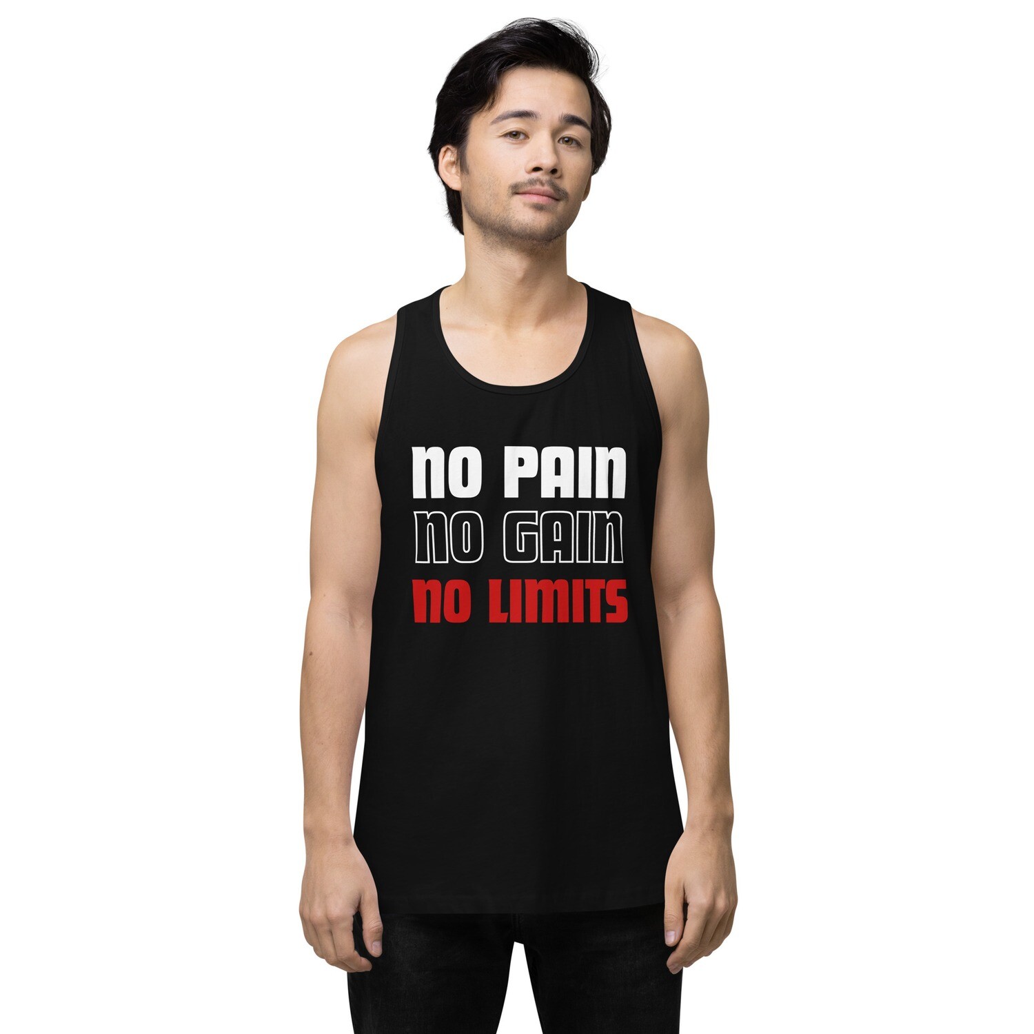 Men’s premium tank top - No pain no gain no limits