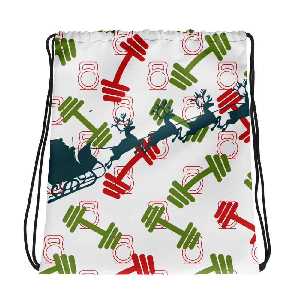 Drawstring bag - Santa Dumbbell