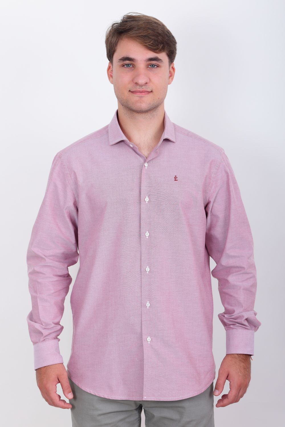 Camisa Oxford Burdeos