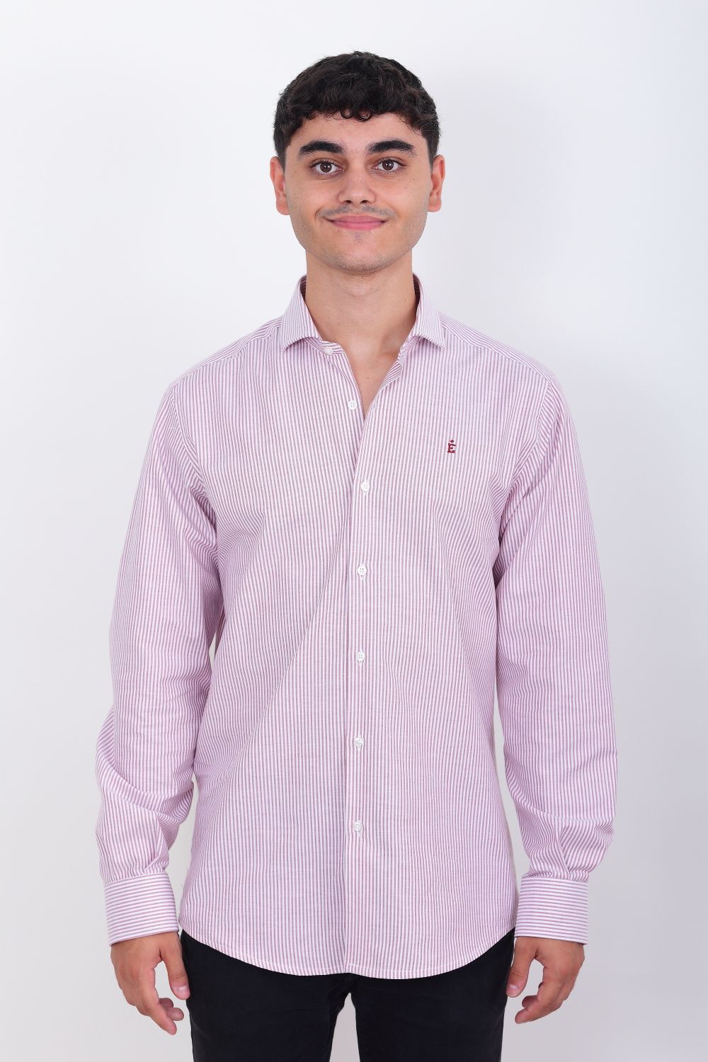 Camisa Sidoxford Rayas Rojas