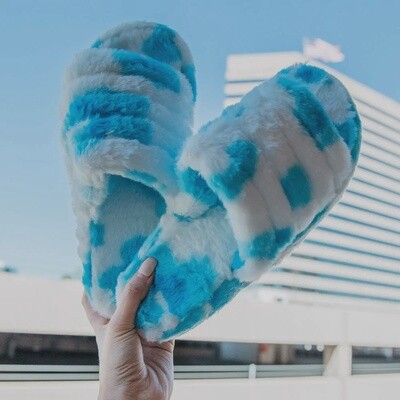 Cotton Candy Fur Slippers