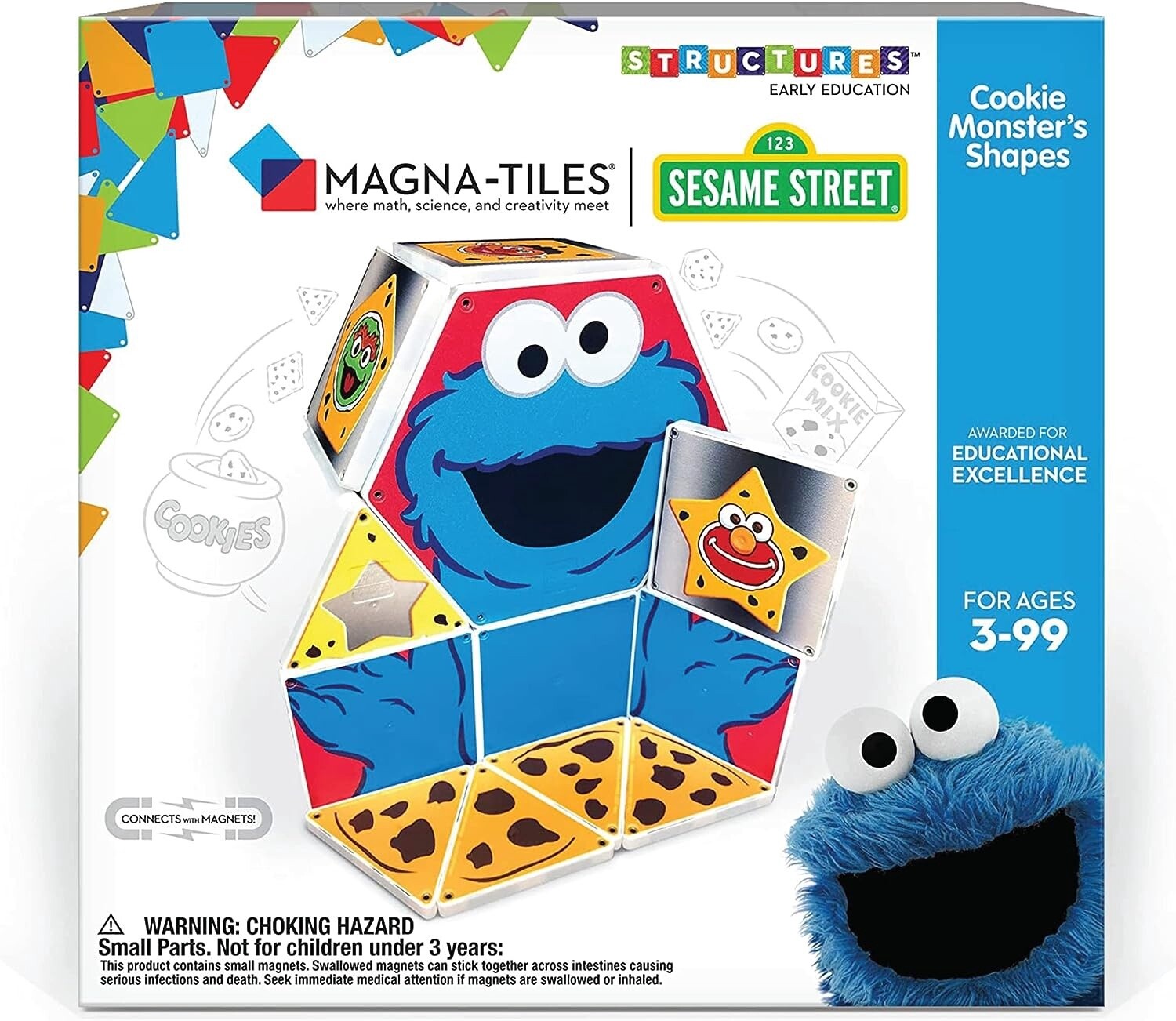 Cookie Monster Shapes Magna Tiles