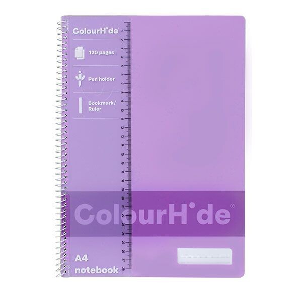 COLOURHIDE® NOTEBOOK A4 120PG PURPLE