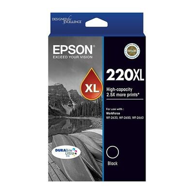 Epson 220 XL Black High Yield Ink Cartridge