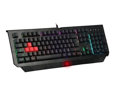 Bloody Neon Illuminated Gaming Keyboard USB Black US Layout